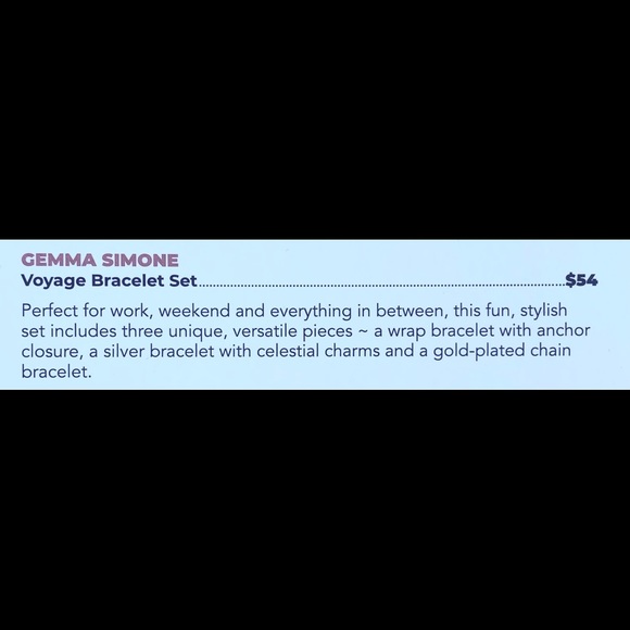 NIB Gemma Simone Voyage Bracelet Set - Picture 3 of 6